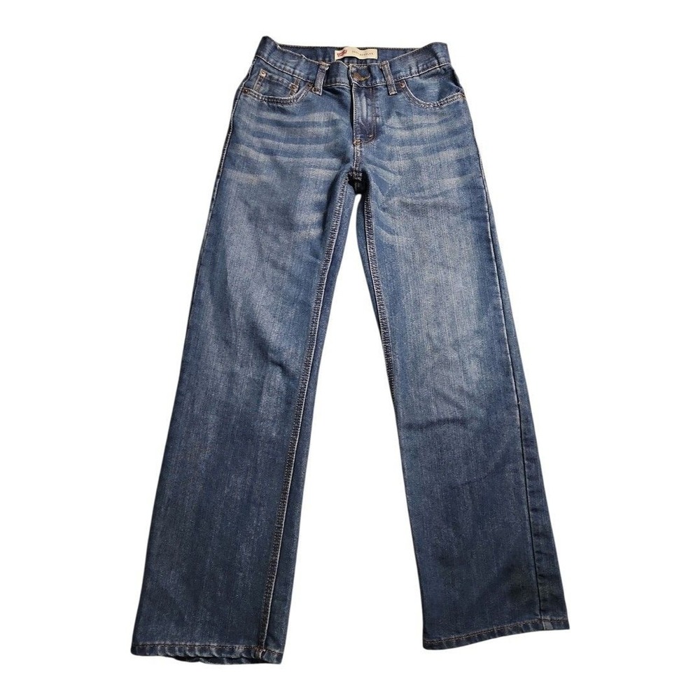Levi's 505 Regular Jeans Boys 14 27x27 Blue Denim Classic Straight Leg Durable